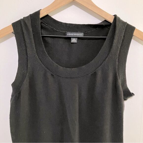 Banana Republic Sweater Vest Women Size Medium Black - Picture 2 of 5